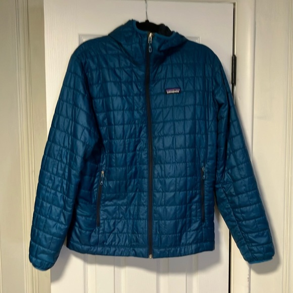 Patagonia Blue Nano Puff Hoody Jacket - Picture 1 of 3